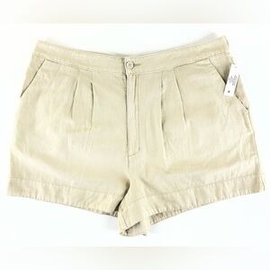NWT! Joie Women's Khaki Light Tan Beige Pleated Casual Shorts Size XXL Rainy Day